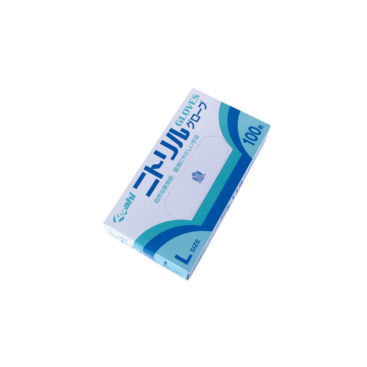 ニトリルグローブ パウダー付き ホワイト (100枚入)L