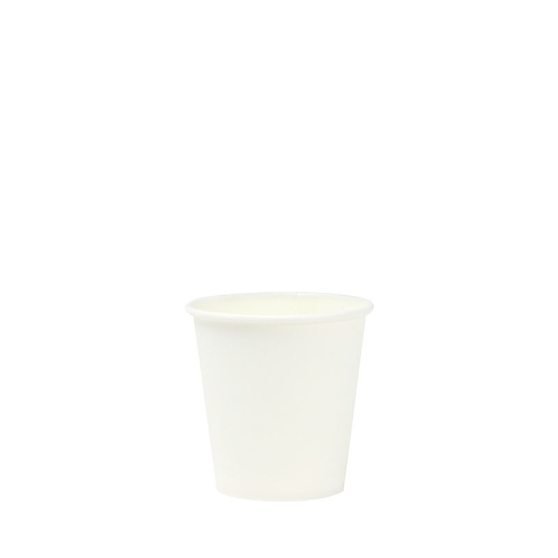 使い捨て紙コップ)ホワイトカップ ３オンス 白無地(100個入)ロースタック