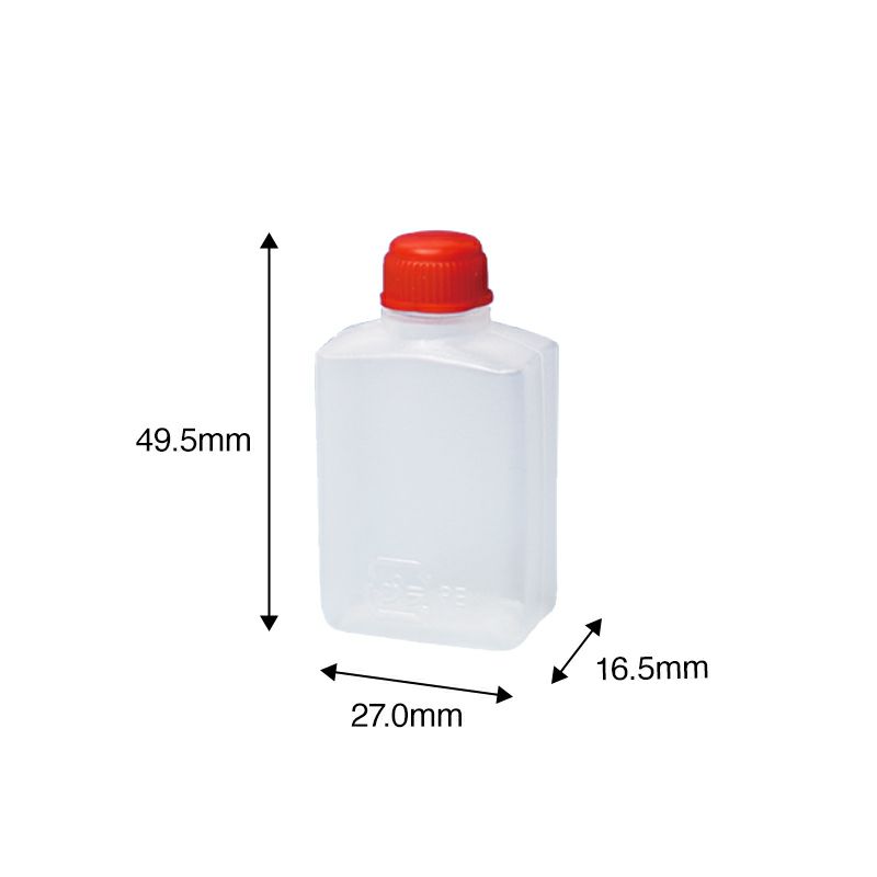 ポリ容器・たれびん)ポリ容器　角１５Ｒ (約14.8cc)