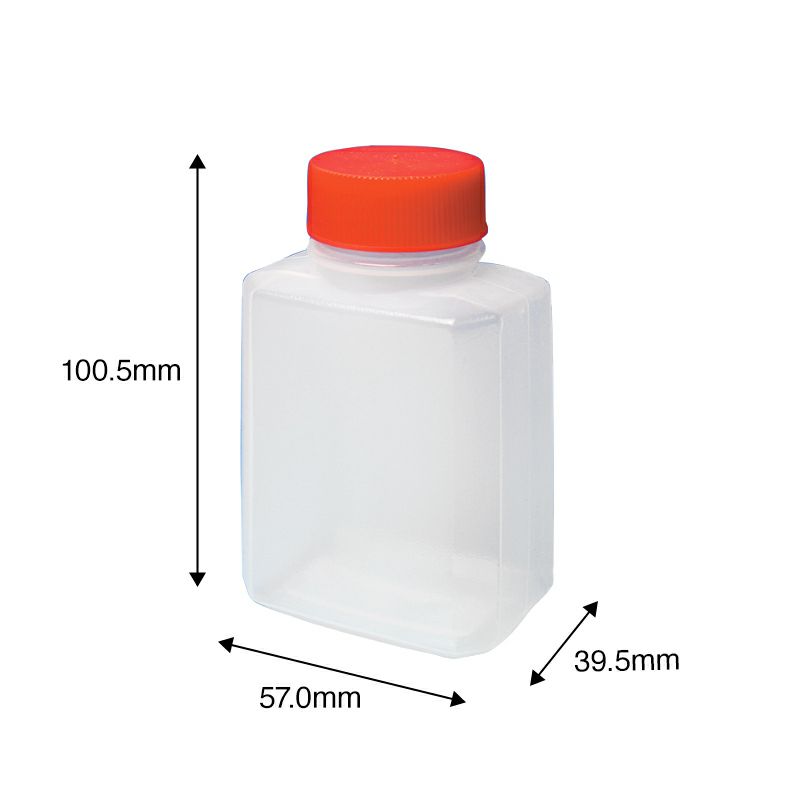 ポリ容器・たれびん)ポリ容器　角１８０Ｒ　インナーリング付 (約153cc)