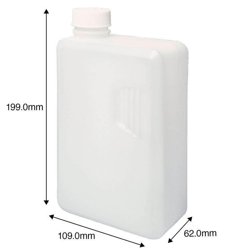 ポリ容器・たれびん)ポリ容器　角１Ｌ　中栓付　 (約1,050cc・140個